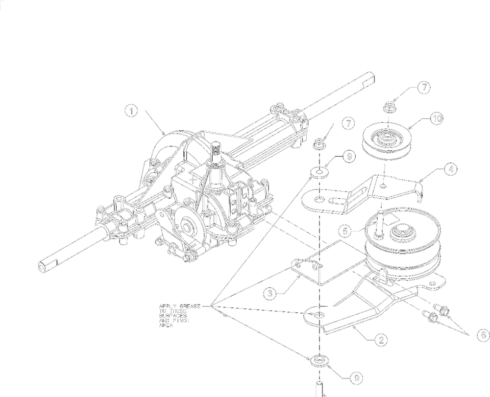Transmissionandpulley Diagram and Parts List for 13AN77SS000 2022 Yard Machines Lawn Tractor